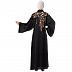 Front open abaya with resham embroidery work